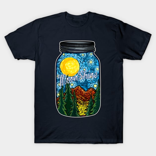 Moonshine T-Shirt by CattGDesigns